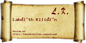 Labáth Kilián névjegykártya